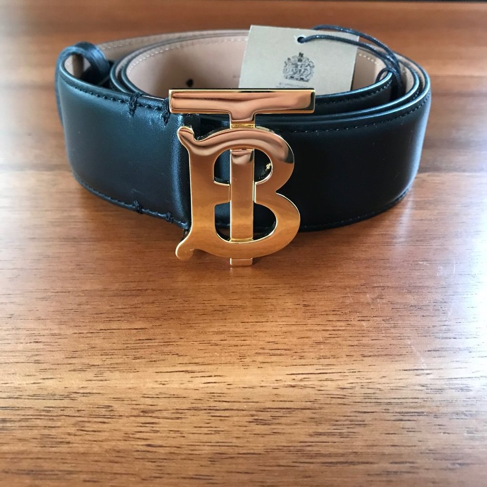 Burberry Monogram Motif Leather Belt